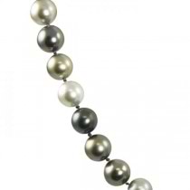 Tahitian Multicolor Pearl Strand Necklace 14K White Gold 8-10.55mm