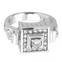 Victorian Style Diamond Ring 18K White Gold (0.50ct)