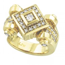 Antique Style Diamond Ring 18K Yellow Gold (0.50ct)