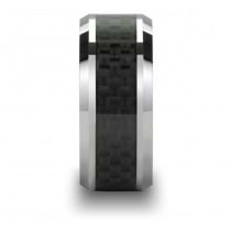 Black Carbon Fiber Inlay Carbide Tungsten Wedding (7mm)
