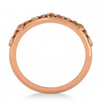 Diamond Fleur De Lis Bezel Ring 14k Rose Gold (0.16ct)