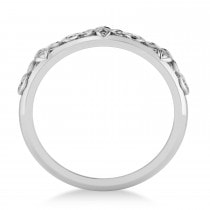Diamond Fleur De Lis Bezel Ring 14k White Gold (0.16ct)