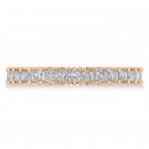 Princess Cut Diamond Eternity Wedding Band 14k Rose Gold (1.86ct)