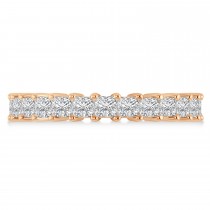 Princess Cut Diamond Eternity Wedding Band 14k Rose Gold (2.60ct)