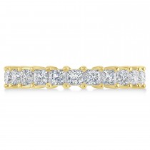 Princess Cut Diamond Eternity Wedding Band 14k Yellow Gold (3.12ct)