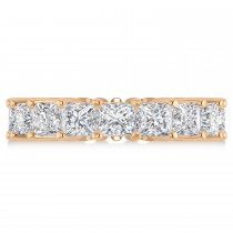 Princess Cut Diamond Eternity Wedding Band 14k Rose Gold (6.63ct)