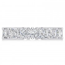 Princess Cut Diamond Eternity Wedding Band 14k White Gold (6.63ct)