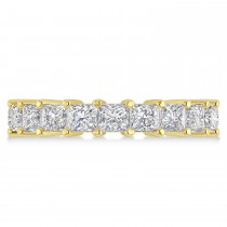 Princess Cut Diamond Eternity Wedding Band 14k Yellow Gold (5.20ct)