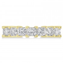 Princess Cut Diamond Eternity Wedding Band 14k Yellow Gold (5.58ct)