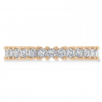 Princess Cut Diamond Eternity Wedding Band 14k Rose Gold (2.32ct)