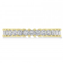 Princess Cut Diamond Eternity Wedding Band 14k Yellow Gold (2.32ct)