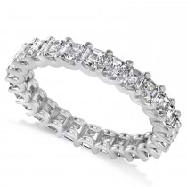 Radiant-Cut Diamond Eternity Wedding Band Ring 14k White Gold (2.60ct)