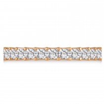 Asscher-Cut Diamond Eternity Wedding Band Ring 14k Rose Gold (2.60ct)