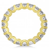 Asscher-Cut Diamond Eternity Wedding Band Ring 14k Yellow Gold (5.00ct)