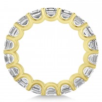 Radiant-Cut Eternity Diamond Wedding Band Ring 14k Yellow Gold (7.20ct)