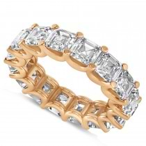 Radiant-Cut Eternity Diamond Wedding Band Ring 14k Rose Gold (9.00ct)