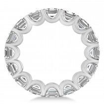 Asscher-Cut Diamond Eternity Wedding Band Ring 14k White Gold (9.00ct)