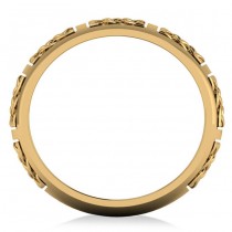 Celtic Wedding Ring Band 14k Yellow Gold