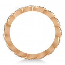 Diamond Leaf Wedding Ring Band 14k Rose Gold (0.60ct)