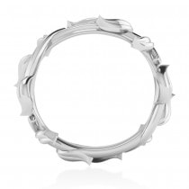Wreath Fashion Ring Band 14k White Gold