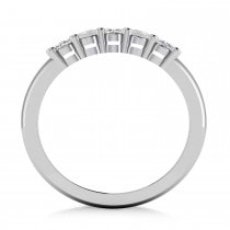 Oval Diamond & Opal Five Stone Ring 14k White Gold (1.00ct)