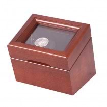 Single Watch Winder in Solid Cherry Featuring 4 winder programs