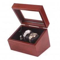 Double Watch Winder in Solid Cherry featuring 4 Winder programs