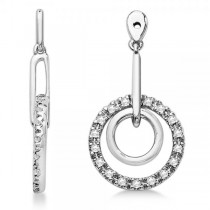 Diamond Accented Dangle Earring Jackets in 14k White Gold (0.25ct)