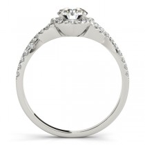 Twisted Oval Moissanite Bridal Sets 14k White Gold (1.57ct)