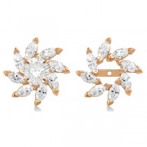 Marquise Earring Jackets in 14k Rose Gold (1.60ct)