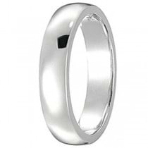 Dome Comfort Fit Wedding Ring Band Platinum (4mm) Size 6