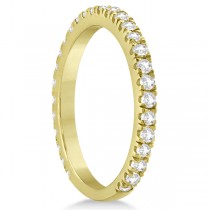 Round Diamond Eternity Wedding Ring 18K Yellow Gold Diamond Band (0.58ct) Size 7.5