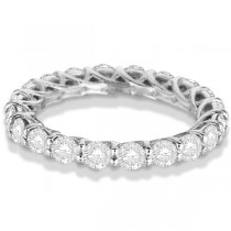 Luxury Diamond Eternity Anniversary Ring Band 14k White Gold (1.50ct) size 6