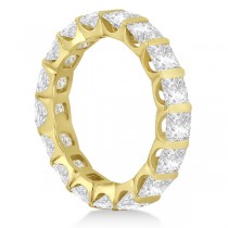Bar-Set Princess Cut Diamond Eternity Ring Band 14k Y. Gold (1.15ct) size 3.5