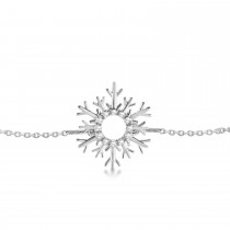 Snowflake Diamond Anklet 14k White Gold (0.10ct)