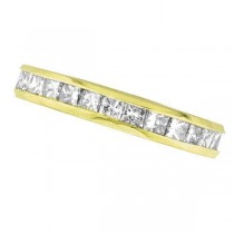 Channel-Set Princess Cut Diamond Eternity Ring 14k Yellow Gold (1.56ct)