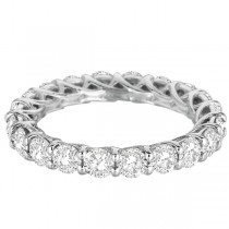Luxury Diamond Eternity Anniversary Ring Band 14k White Gold (3.50ct) SIZE 6