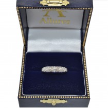 Celtic Knot Infinity Wedding Band Ring 14K White Gold Size 9.5