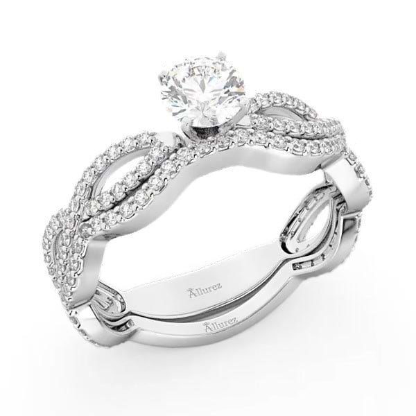 Monogram Infini Engagement Ring, White Gold and Diamond