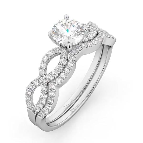 Infinity Engagement Ring Bridal Set (2 Rings) (1.34 Ct. Twt.) -  ST-ENG-249-RG-DL