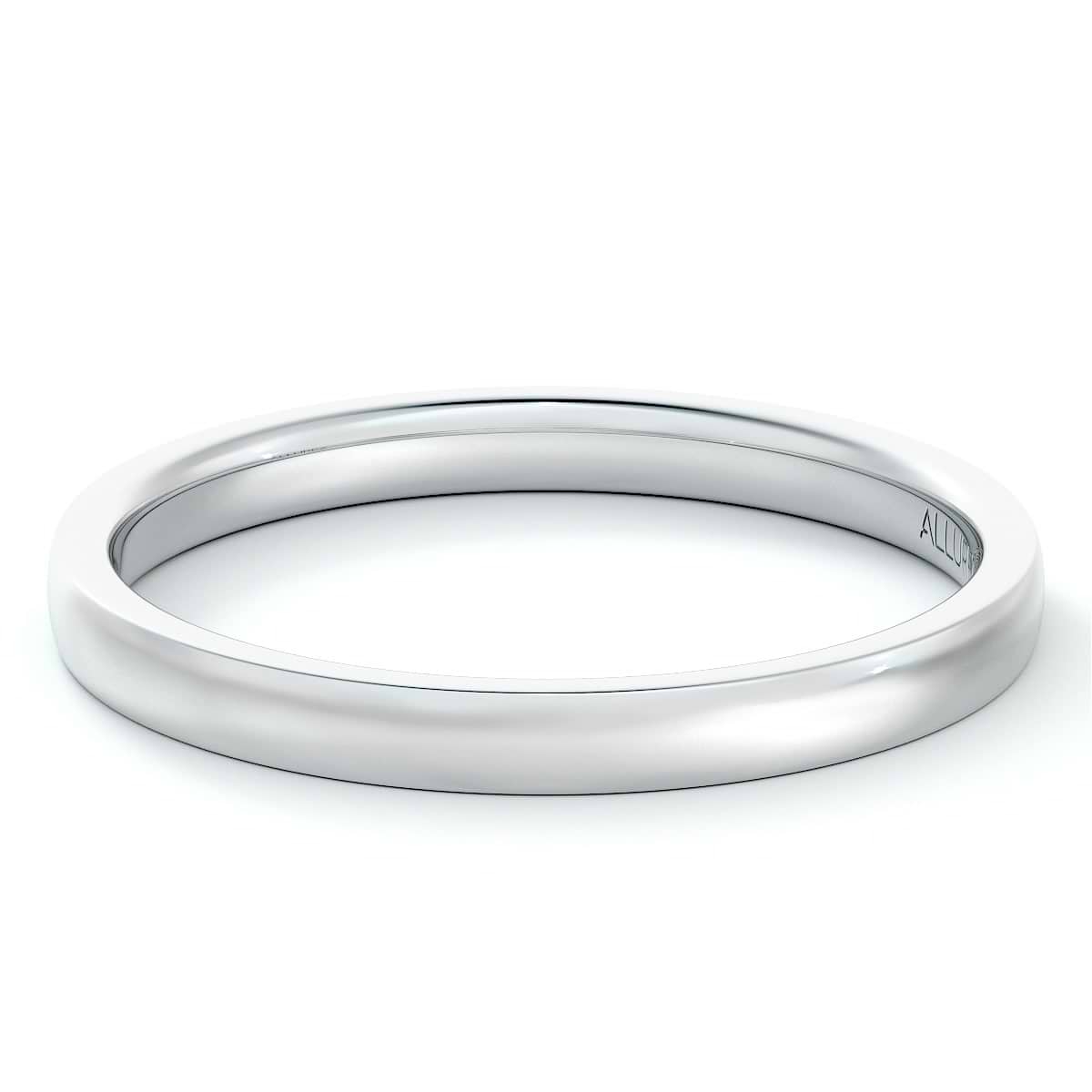 Dome Mens Wedding Band in 14k Gold Satin Matte Finish Ring, 6mm