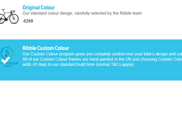 Ribble custom online colour