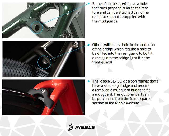 How to fit mudguards to Ribble bikes