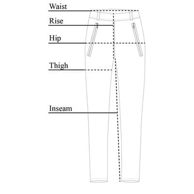 Marisa Curvy Hi Waist Pants Size Chart