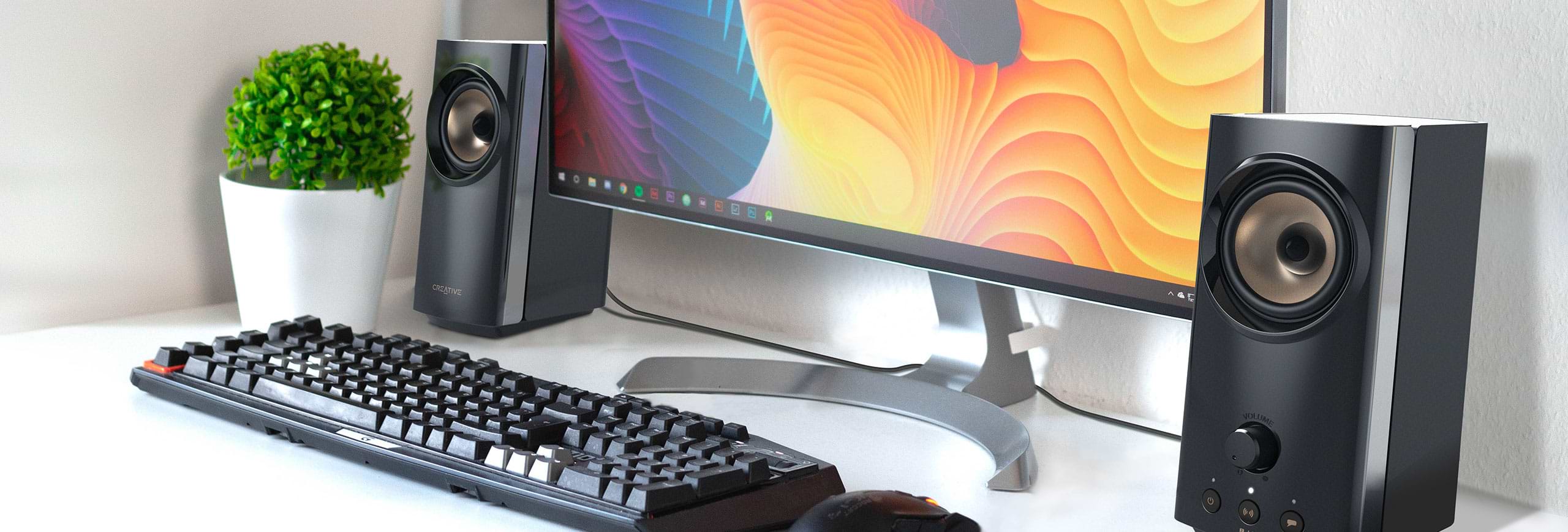 רמקולים למחשב Creative T60 2.0 Compact Hi-Fi - צבע שחור שנה אחריות ע"י יבואן רשמי