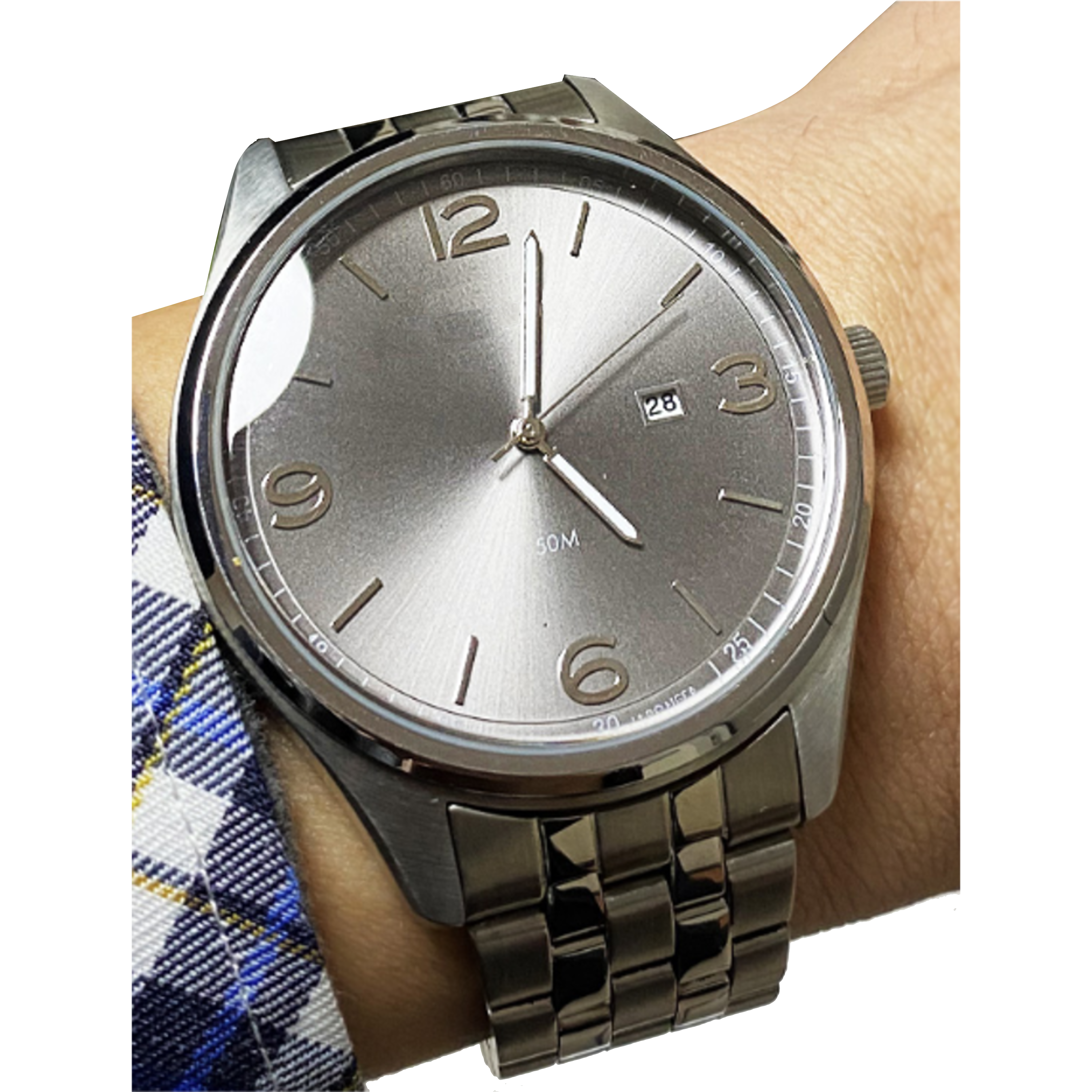 שעון יד לגבר COMTEX S7G 44mm - צבע כסף אחריות לשנה ע"י היבואן הרשמי