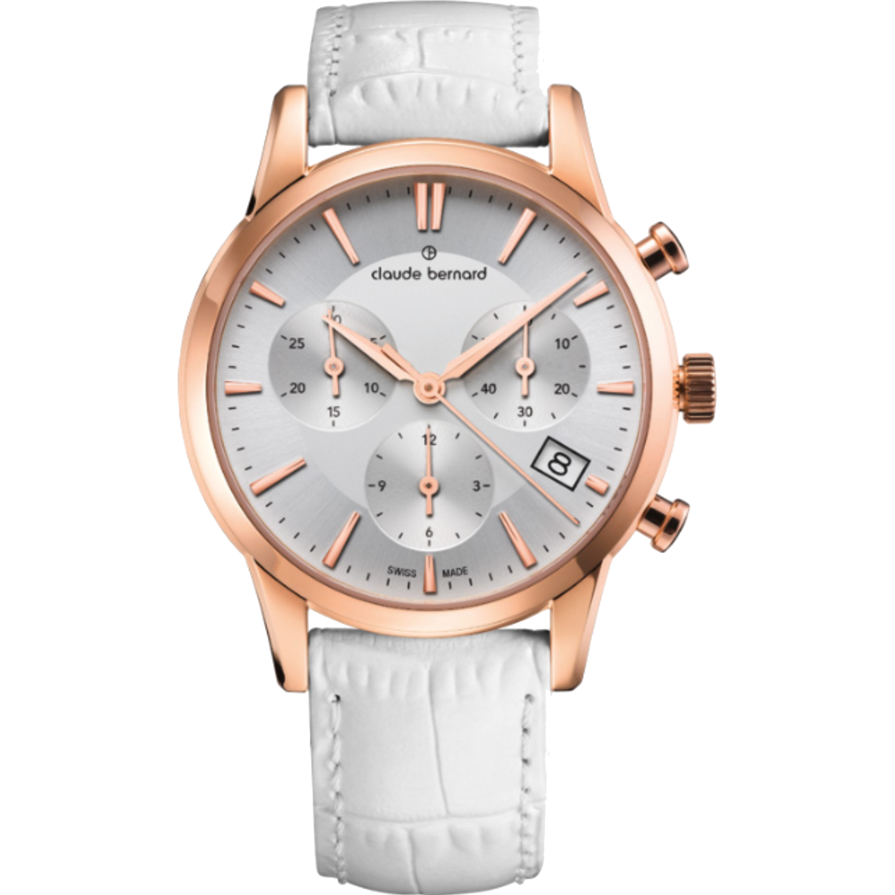 שעון יד לאישה Claude Bernard 10231 37R AIR 35mm צבע לבן/ספיר קריסטל - אחריות לשנה ע"י היבואן