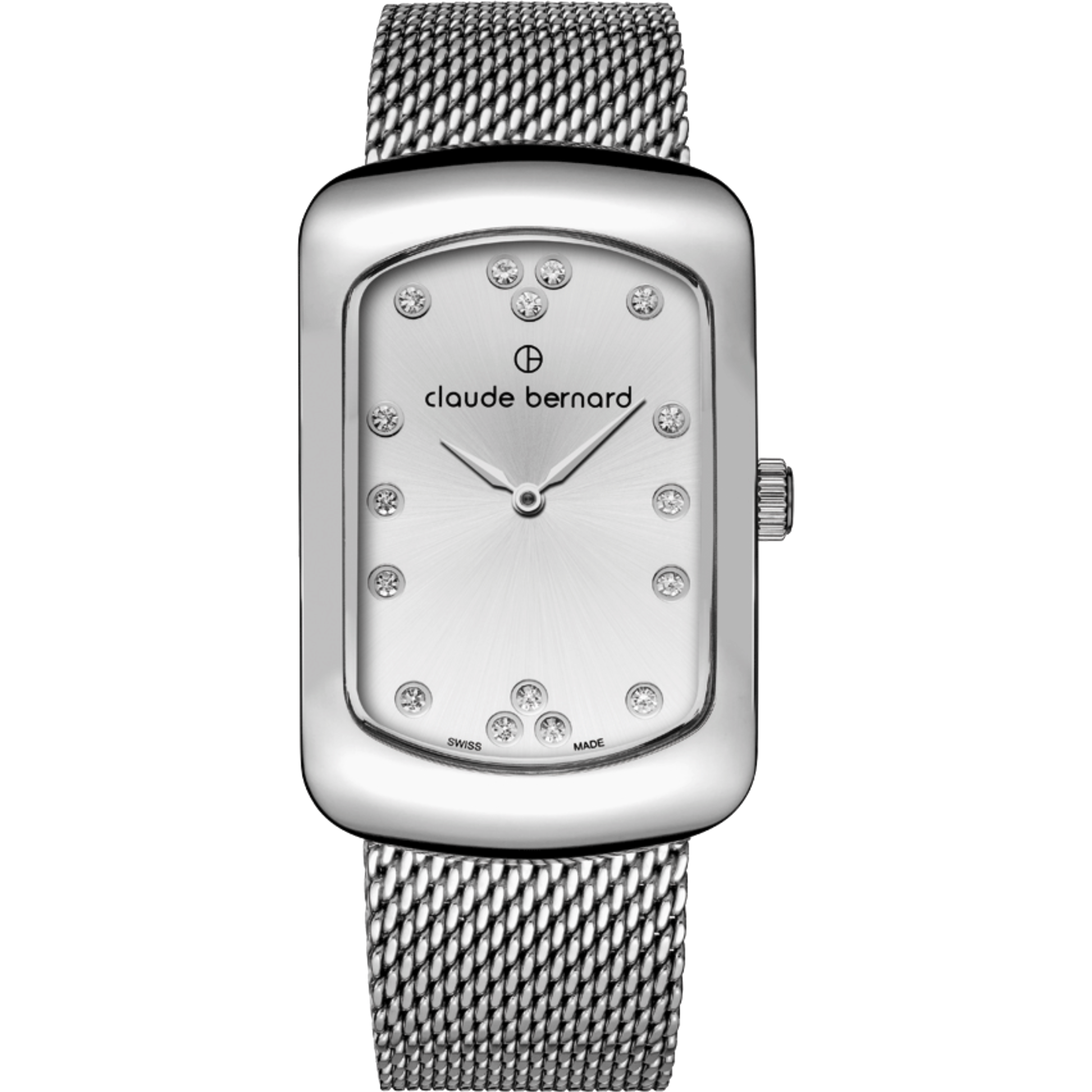 שעון יד לאישה Claude Bernard 20226 3M APN 30mm צבע כסף/ספיר קריסטל - אחריות לשנה ע"י היבואן
