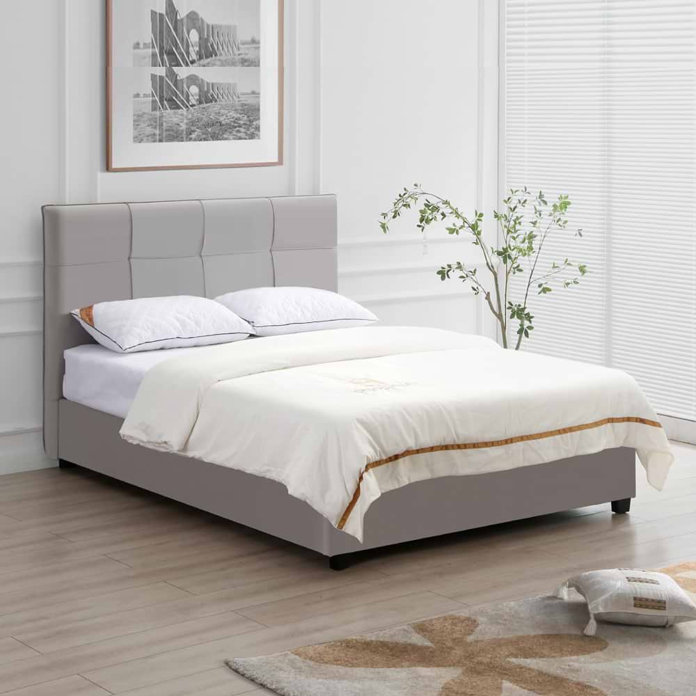 מיטה זוגית 140/190 עם ארגז דגם ברזיל Home Decor בצבע אבן