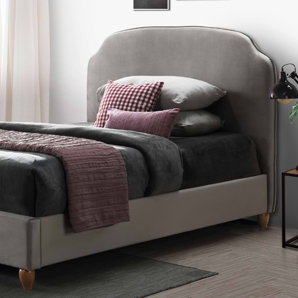 מיטה זוגית מרופדת 140/190 דגם רימון Home Decor בצבע קפוצ'ינו